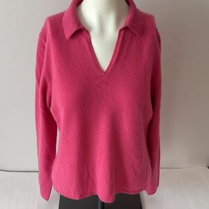 ⭐️Lands' End  Johnny Collar  V-Neck Sweater